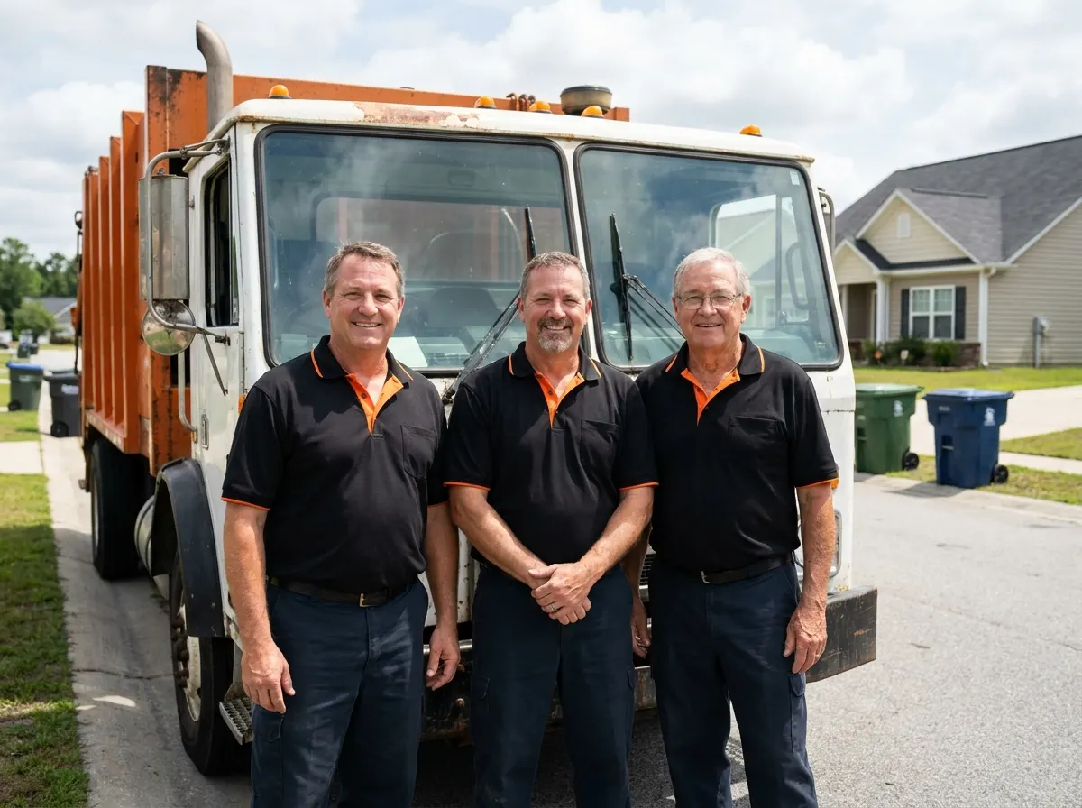 Highland Ridge Dumpster Rental garbage collection service team in Fayetteville, NC